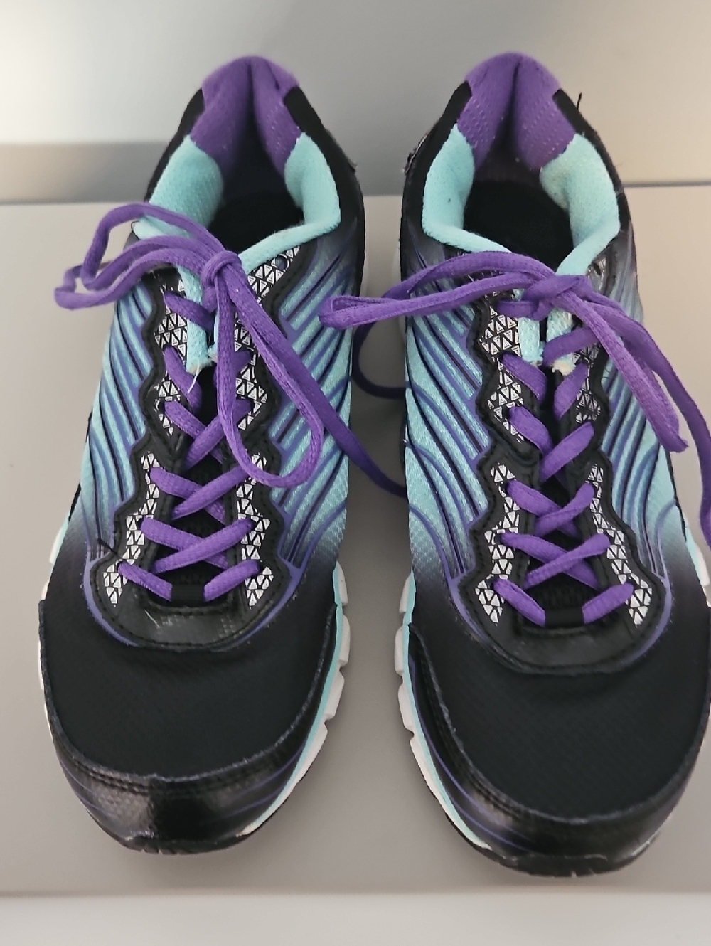 Fila Women’s Black, Purple and Aqua Athletic Sneakers